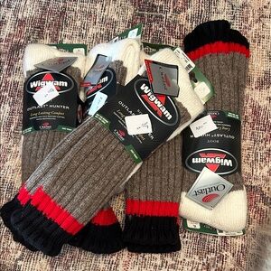 Wigwam Men's Wool Socks - Gray, Black, Red